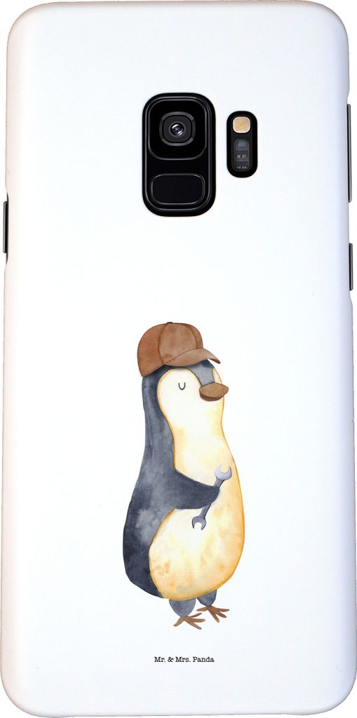 Mr. & Mrs. Panda Samsung Galaxy S9 Handyhülle Wenn Papa es nicht reparieren kann, sind wir am Arsch - Weiß - Geschenk, Schraubenschlüssel, Vater...