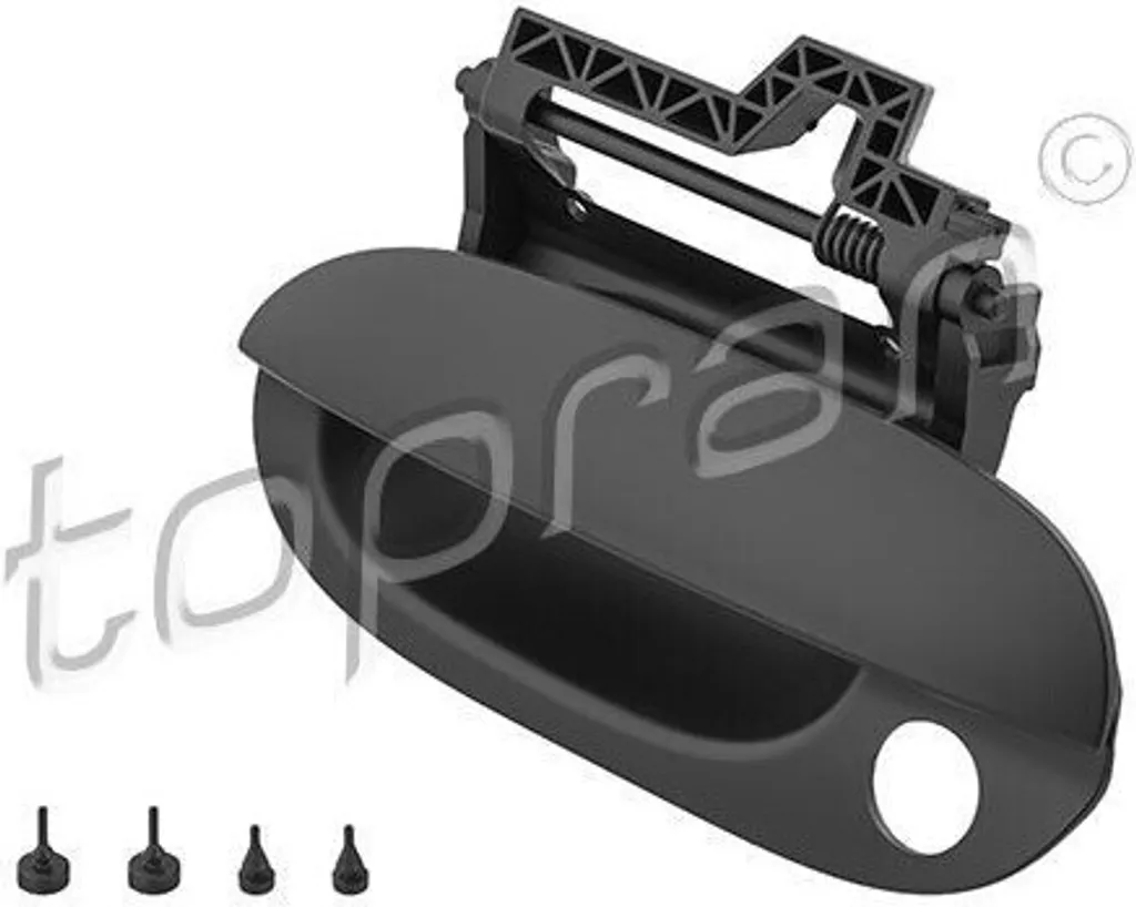 Poignée de porte extérieure avant gauche pour BMW E39 Série 5 noire