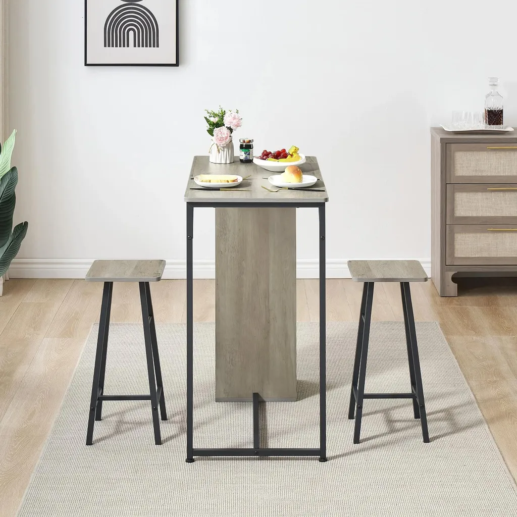 Table de bar robuste avec tabourets : finissez-en avec le manque de place - 7