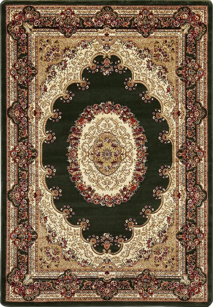 Tapis vert et multicolore ARTESIA 120x180 cm résistant et élégant