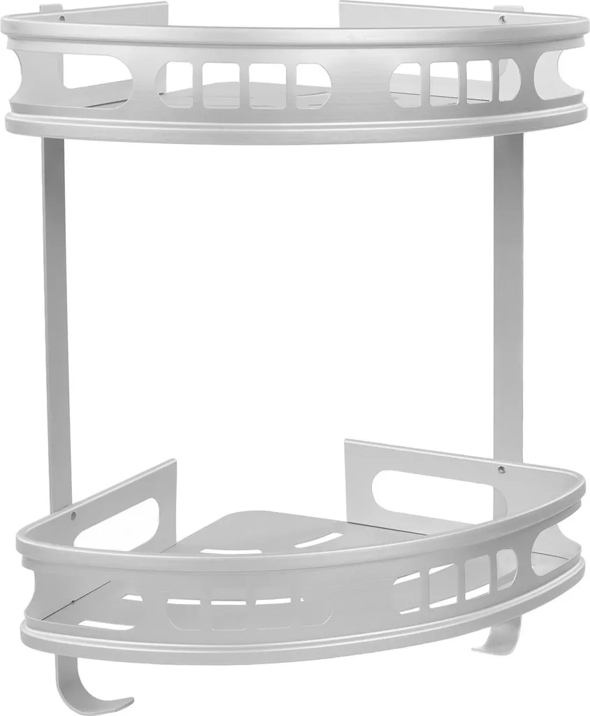 Étagère de Douche d'Angle Aluminium Multifonctionnelle Design Compact 2x - 7