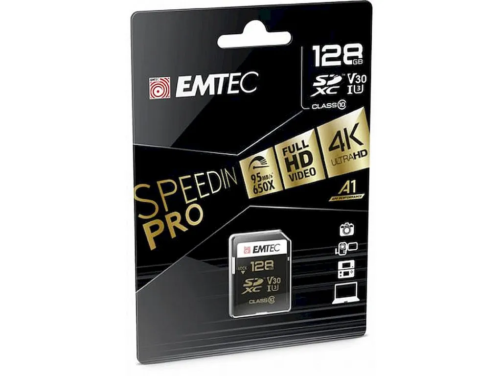 Plus de Vidéos Saccadées avec la Carte SD 128GB Emtec V30 SpeedIN Pro