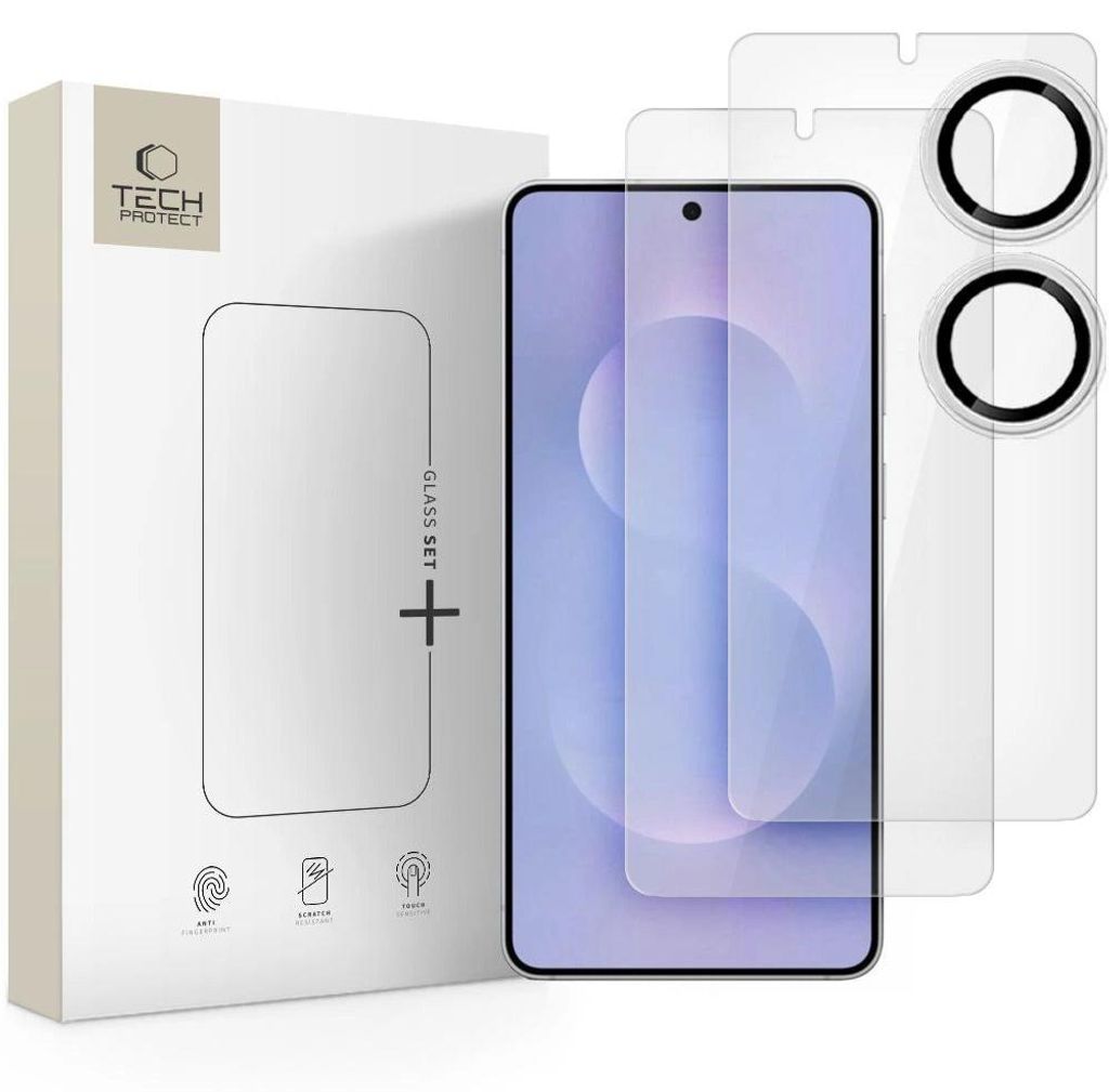 Tech-Protect Glass Set+ 3-Pack pre Samsung Galaxy S25 Edge Obrázok produktu 