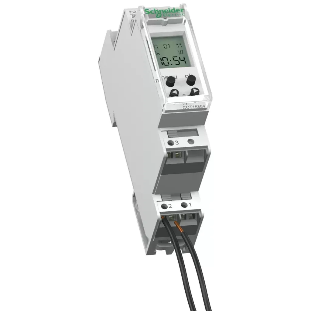 Interrupteur Horaire Programmable Digital Schneider CCT15854 Acti9