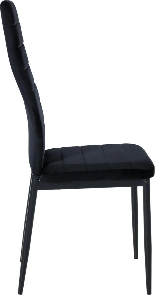 Sedia da Pranzo Premium: Metallo Nero e Seduta Morbida Soft-Touch - 7