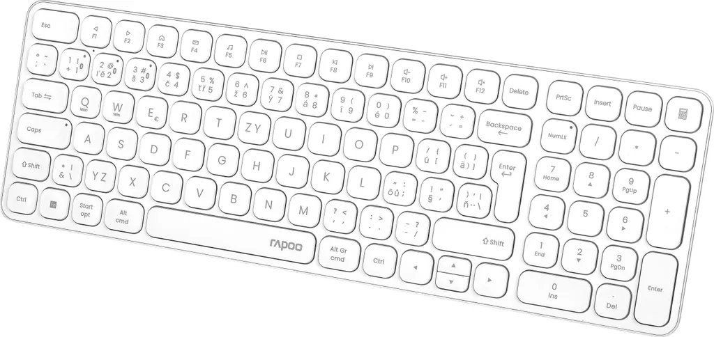 Clavier Bluetooth blanc Rapoo E9310M au design ultra-fin et chic - 4