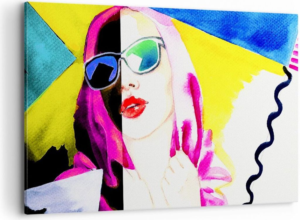 Bild auf Leinwand - Leinwandbild - Frau Modell - 120x80cm - Wand Bild - Wanddeko - Wandbilder - Leinwanddruck - Bilder - Kunstdruck - Wanddekoratio...