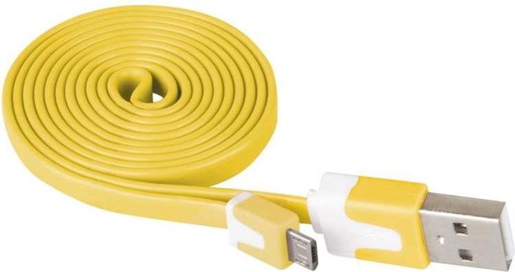 Emos USB 2.0 A/M - micro B/M 1m žlutý