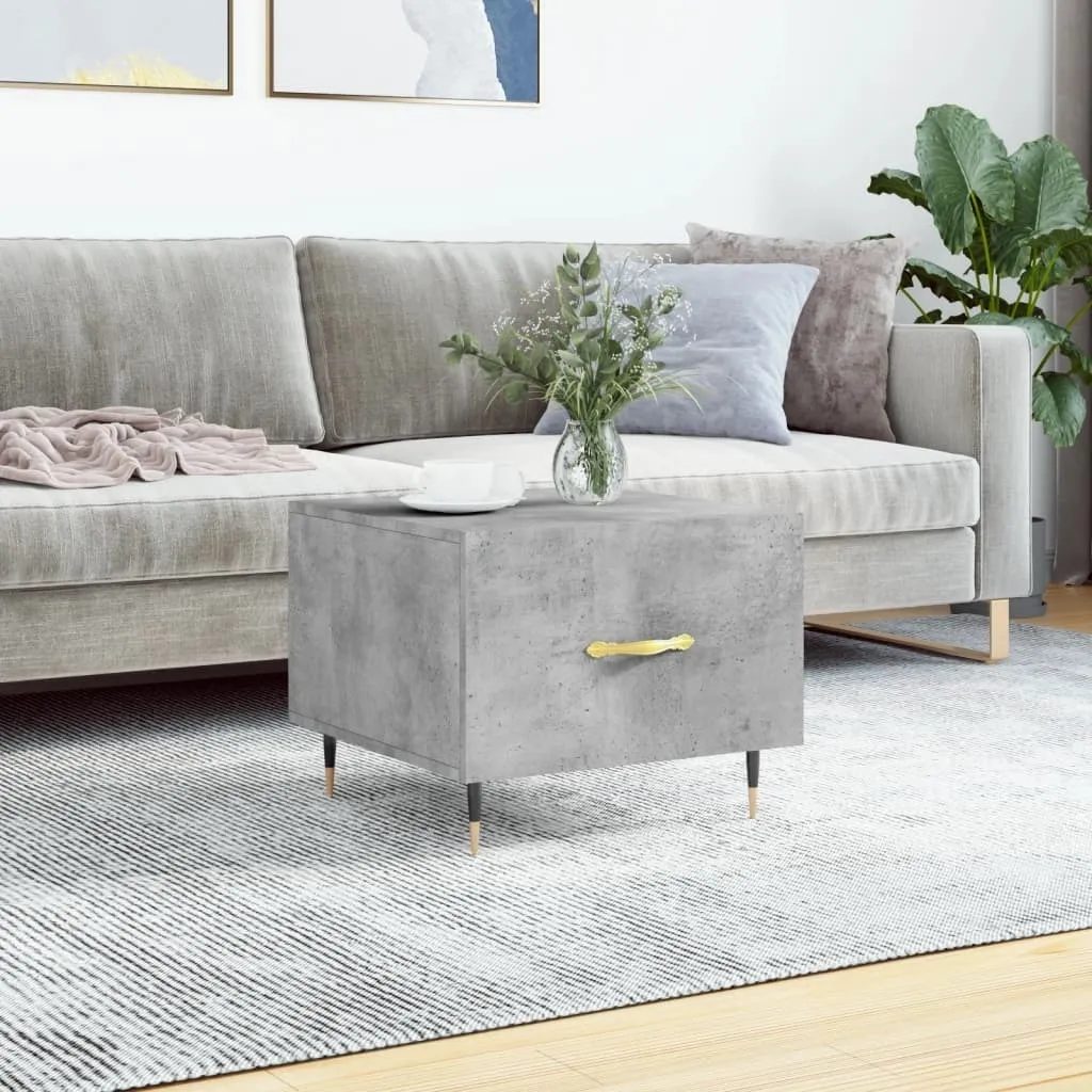 Tavolino Grigio Cemento Maison Exclusive 50x50x40 cm | Legno Ingegnerizzato
