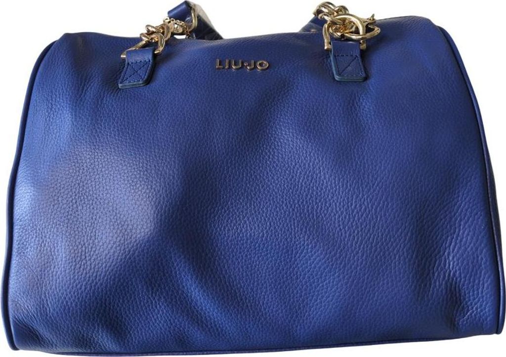 Liu Jo Handtasche Damen Leder Stoff Blau Beige Reißverschluss A14294P0129-93950
