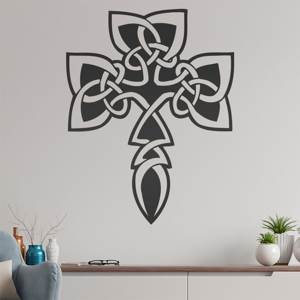 Keltenkreuz Wandtattoo in 6 Größen - Wandaufkleber Wall Sticker - Dekoration, Küche, Wohnzimmer, Schlafzimmer, Badezimmer
