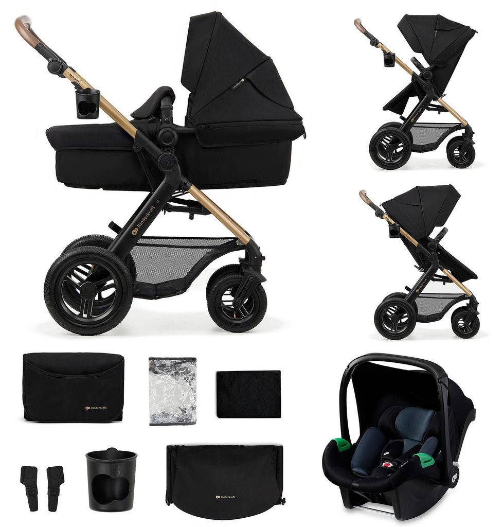 KINDERKRAFT Poussette combinée Moov 2 Air 3in1 Pure Black Image du produit 