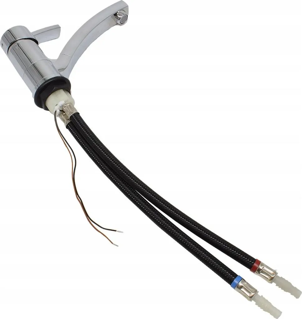 Rubinetto Camper 12V con Interruttore Caldo/Freddo - Acciaio Inox Professionale