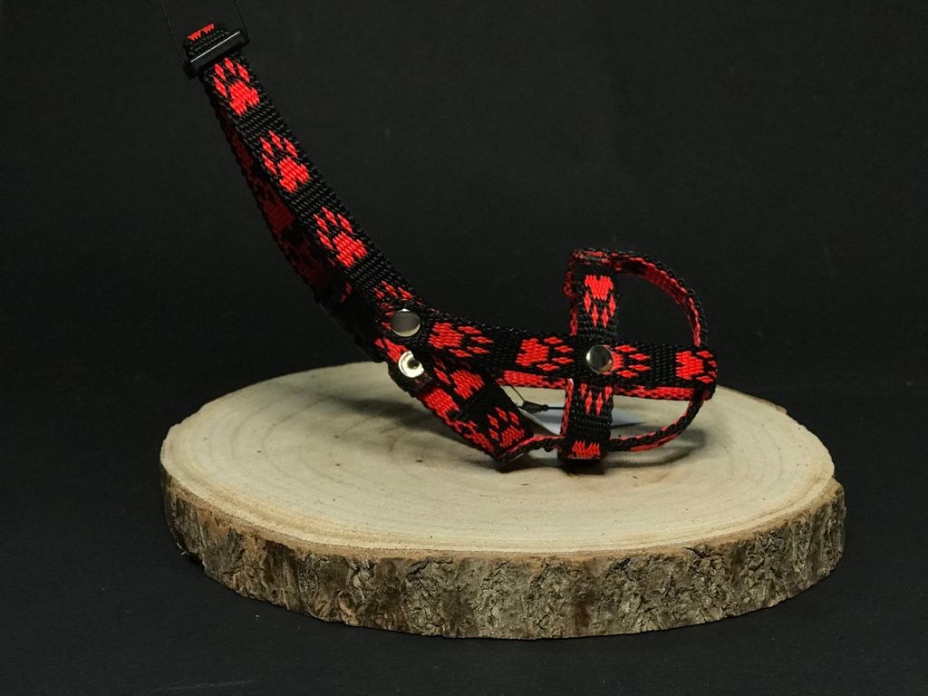 Palkar Nylon-Maulkorb für Hunde in Größe. 0 12 cm x 3 cm schwarz-rot