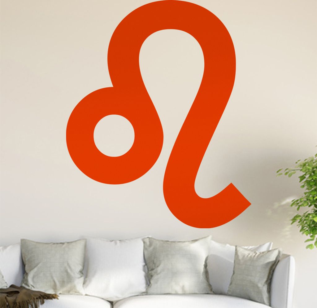 Sternzeichen: Löwe Wandtattoo in 6 Größen - Wandaufkleber Wall Sticker - Dekoration, Küche, Wohnzimmer, Schlafzimmer, Badezimmer