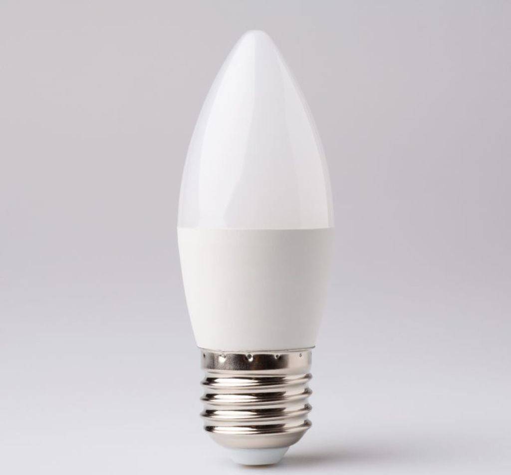 A single LED light bulb is shown against a plain white background.