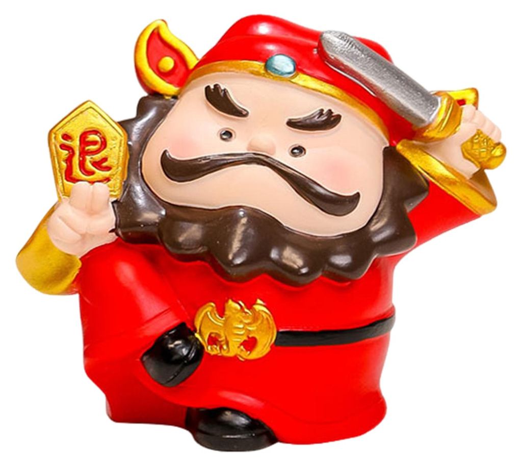 Chinesische mythologische Figur aus Kunstharz, Mini-Folklorefigur, Glücksbringer, Feng-Shui-Skulptur für Zuhause, Auto-Armaturenbrett-Dekoration B