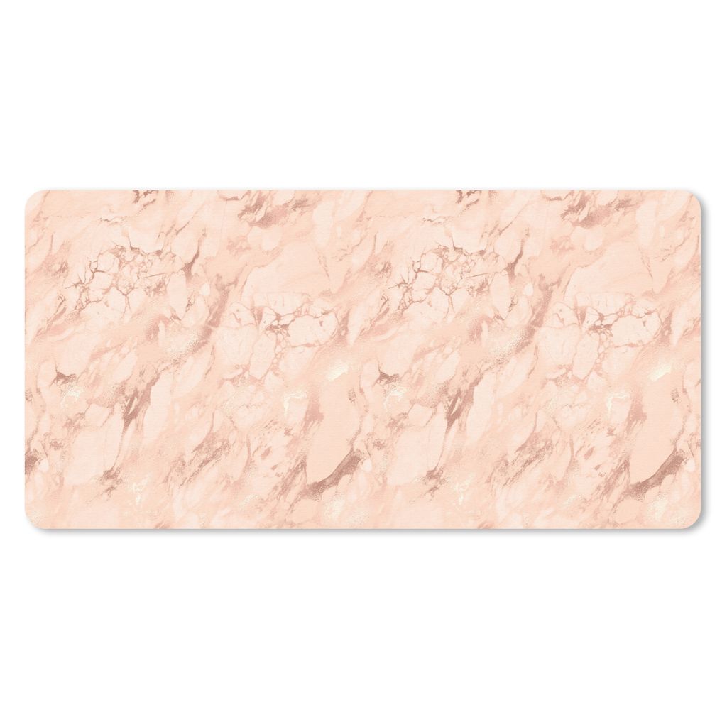 MuchoWow Mauspad Mousepad Marmor - Roségold - Muster - Luxus 60x30 cm - Mousepads - Maus Mat - Pad - Mausunterlage - Nachhaltig