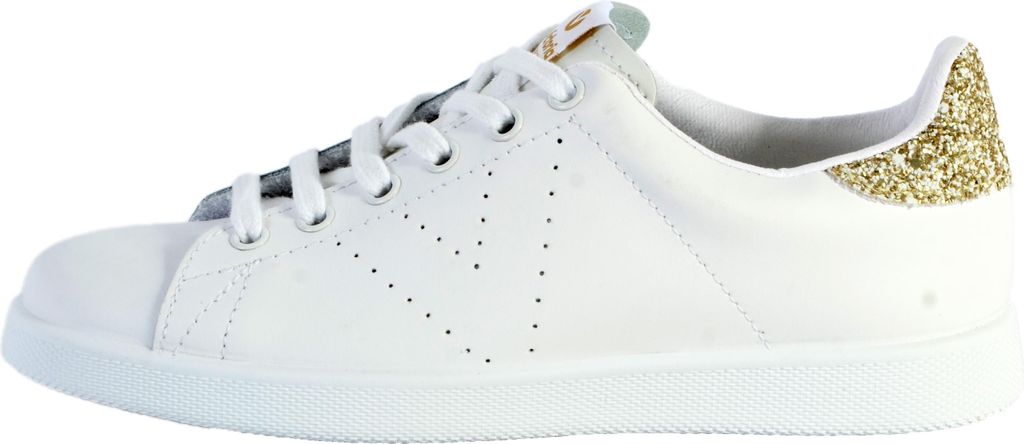 Victoria Sneaker Modell 1125104 aus weißem Leder, Niedrig geschnitten