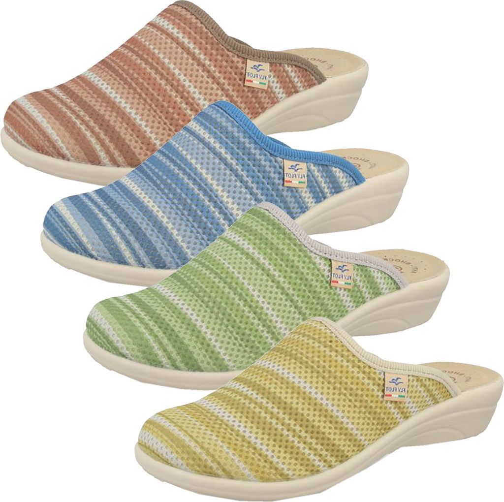 Fly Flot Damen Hausschuhe Pantoffeln, Größe:41 EU, Farbe:Grün