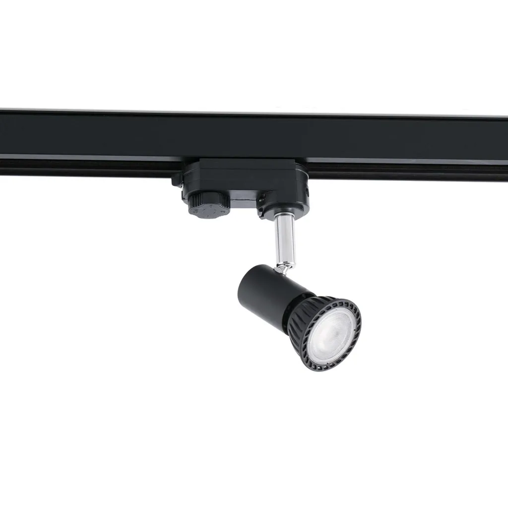 Spot sur rail triphasé orientable PLOT GU10 noir pour boutique et salon - 2