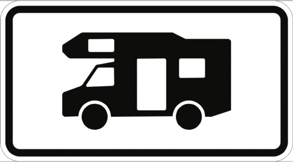 Verkehrsschild VZ1010-67, Wohnmobile, Alu, RA1, 420x231 mm