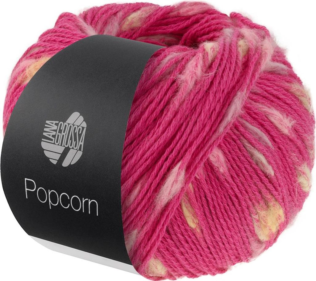 Lana Grossa - Popcorn 0003 pink rosa grege gelb Produktbild 