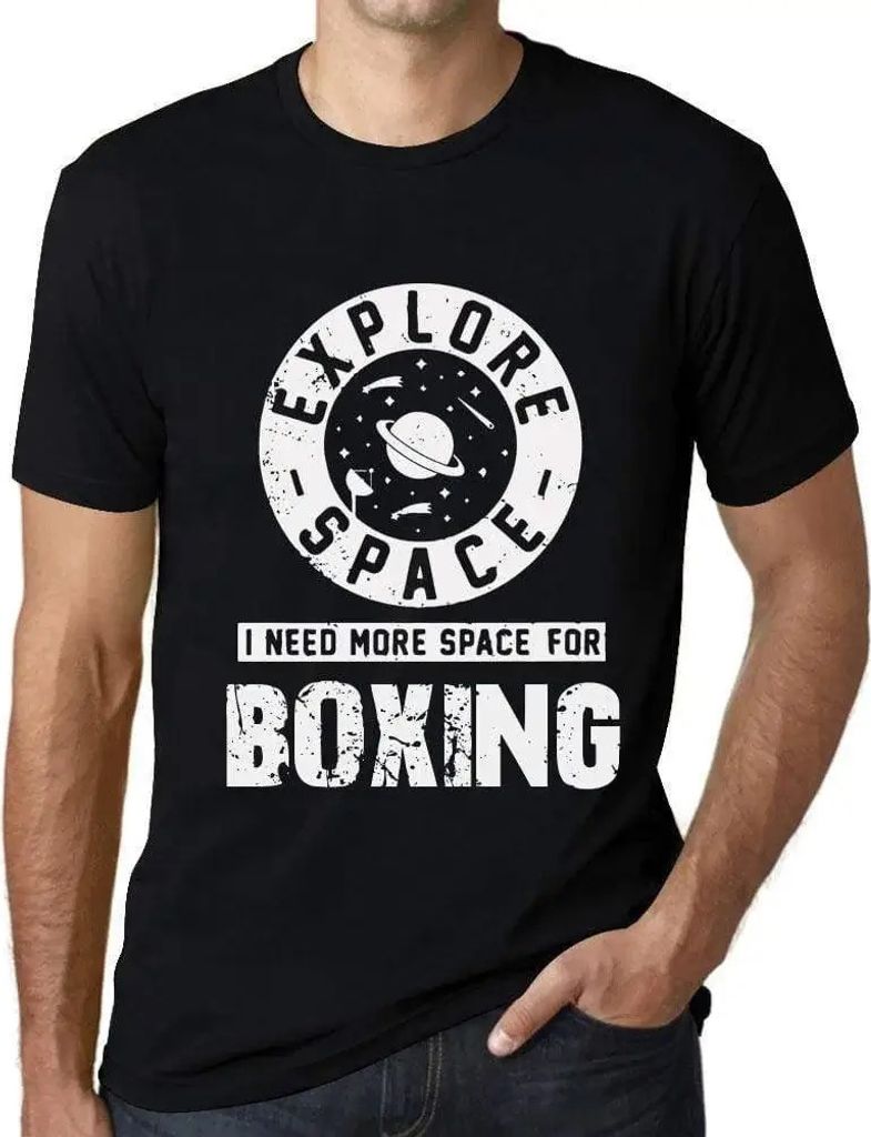 Herren Grafik T-Shirt Raum erforschen ich brauche mehr Platz zum Boxen – Explore Space I Need More Space For Boxing – Öko-Verantwortlich Vintage