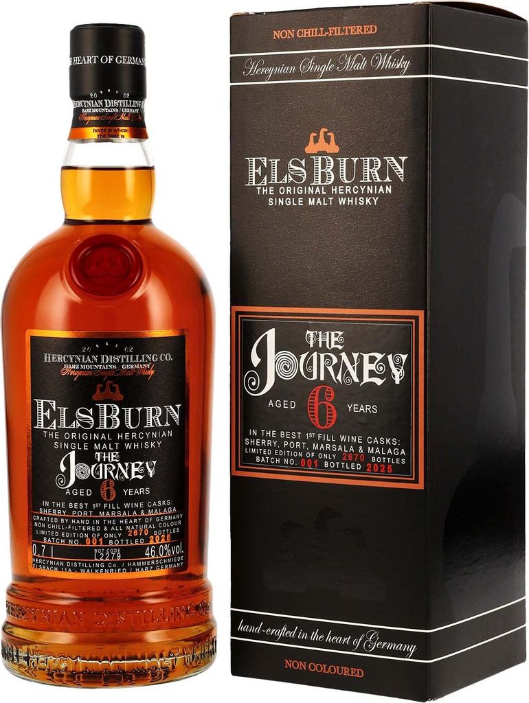 Elsburn 6 Years Old THE JOURNEY Single Malt Batch No. 001 2025 46% Vol. 0,7l in Geschenkbox