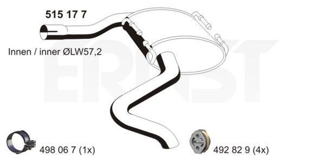ERNST 515177 Endschalldämpfer für FIAT Ducato Kastenwagen (250, 290) Auspuff