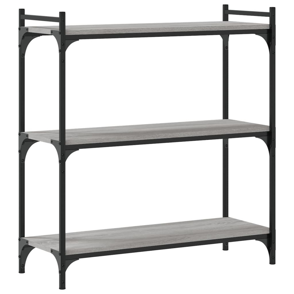 "SALE 2026" Bücherregal - Standregal - Wohnzimmerschrank - 3 Böden Grau Sonoma 80x30x86 cm Holzwerkstoff - Lagerregal Bücherregale DE3877787