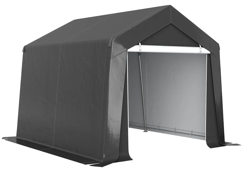 Abri de jardin portable 3x3m gris contre l'humidité et la rouille acier