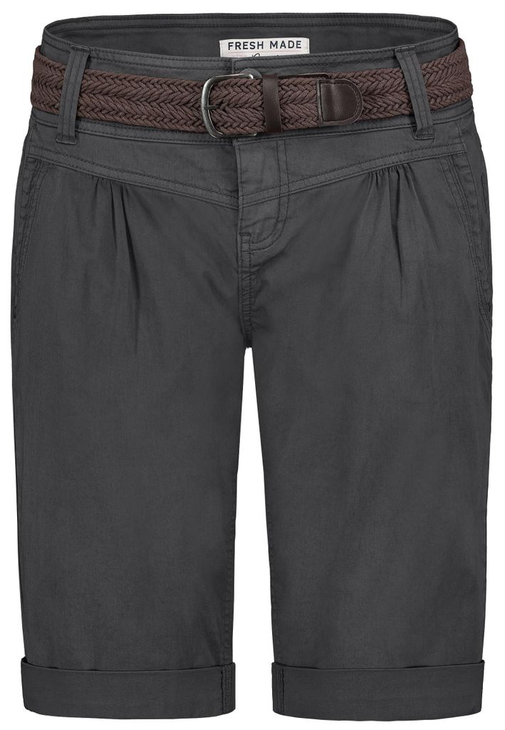 Fresh Made Bermuda Chinoshorts mit geflochtenem Gürtel und Produktbild 