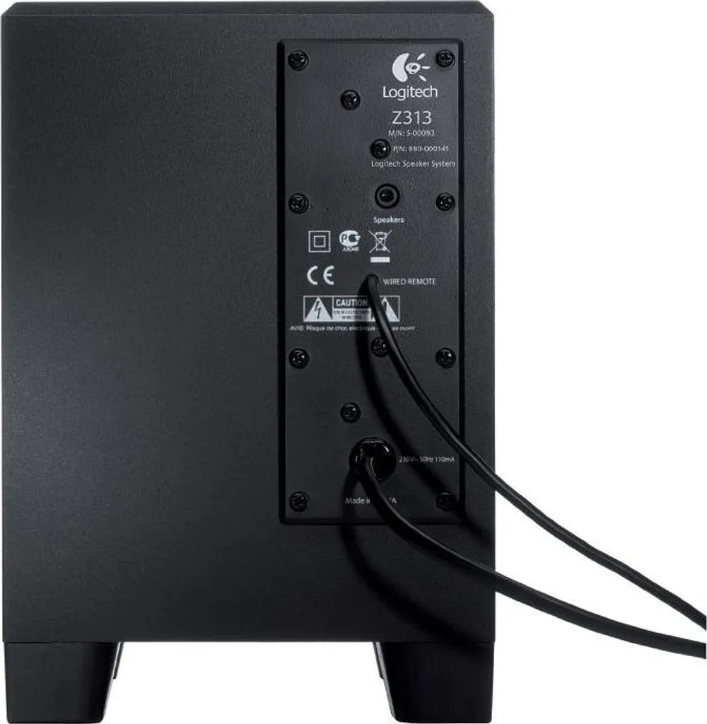 Enceintes PC 2.1 Logitech Z313 Son Multimédia avec Commande Filaire Noir - 16
