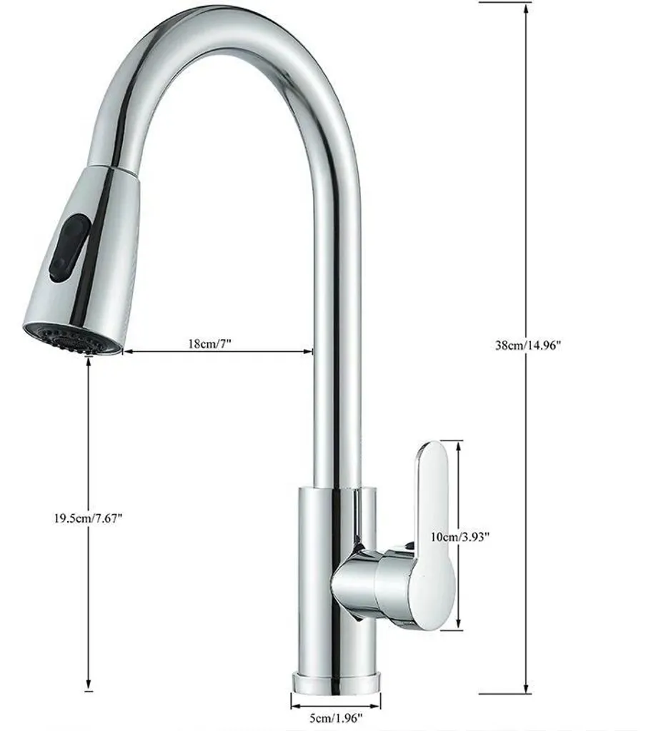 Robinet Cuisine Blanc Extractible Idéal pour Grand Évier et Vaisselle - 4