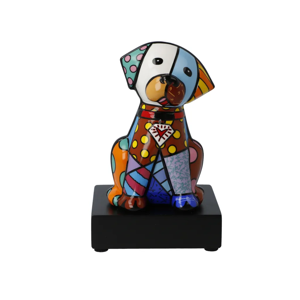 Goebel Romero Britto Baby Blue Figurina in Porcellana Pop Art