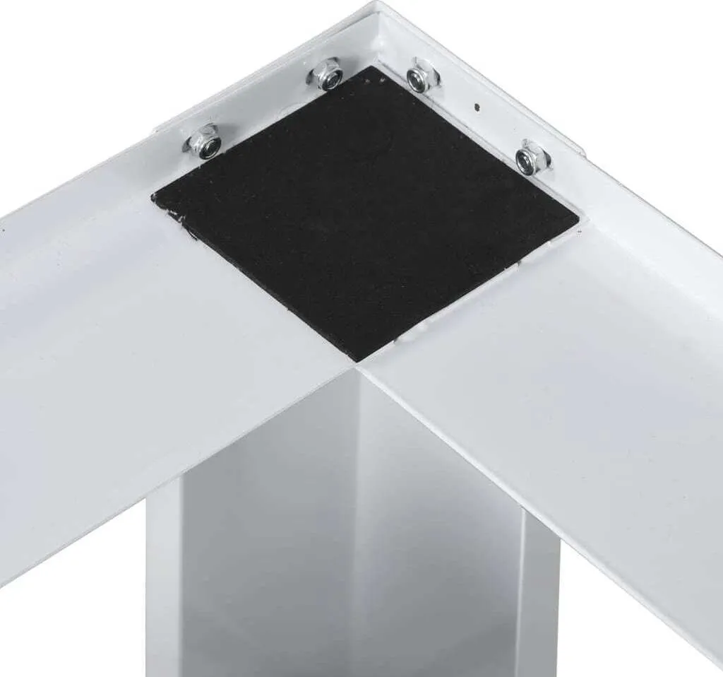 Support Machine à Laver Double Blanc Acier - Hauteur Ergonomique - 20