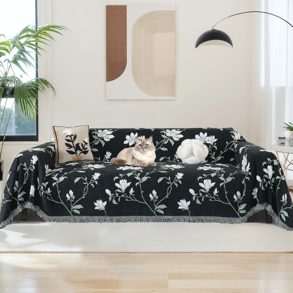 Doppelseitig boho tagesdecke, Kuscheldecke mit Fransen, bettüberwurf Baumwolle Muster Couchdecke Sesseldecke Wendedecke Couch Überwurf Vielseitig...