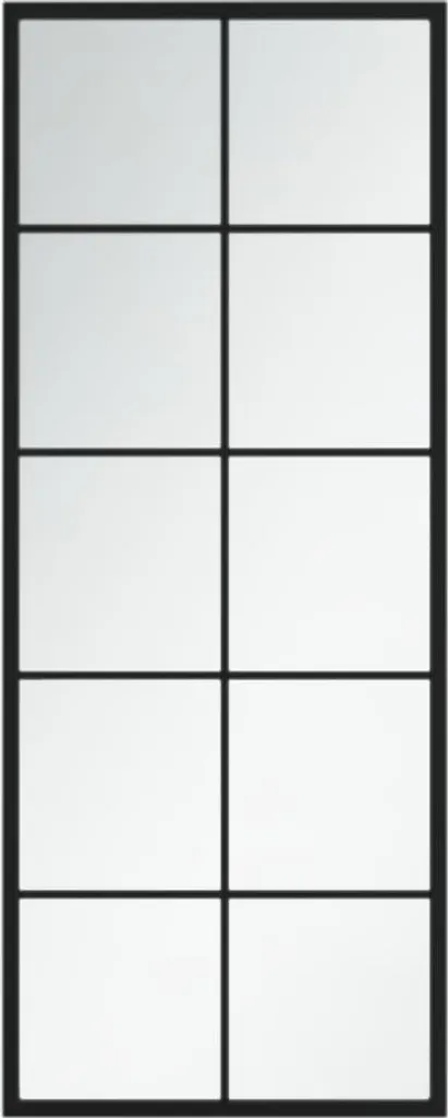 vidaXL Specchio da Parete Nero 100x40 cm in Metallo Design Industriale