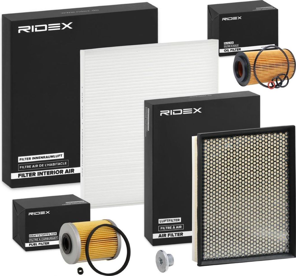 RIDEX Filterset Inspektionspaket Filtersatz für OPEL Astra G CC (T98) Zafira A (T98) Astra G Caravan (T98) ASTRA G Cabriolet (F67) Astra G Coupe (...