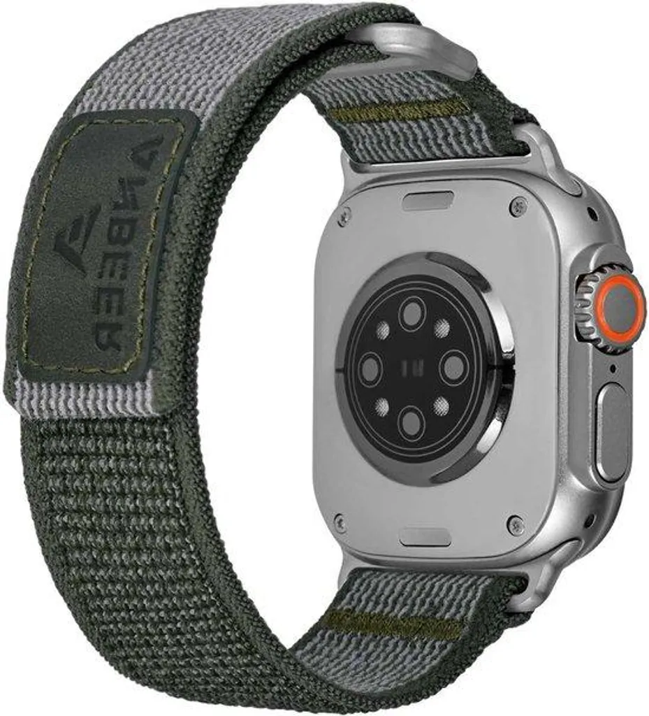 Bracelet de Sport Trail Loop en Nylon Noir pour Apple Watch Ultra et SE