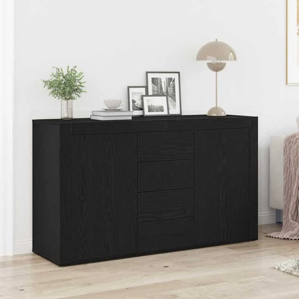 Optimisez votre espace avec ce sideboard noir vidaXL robuste 120 cm