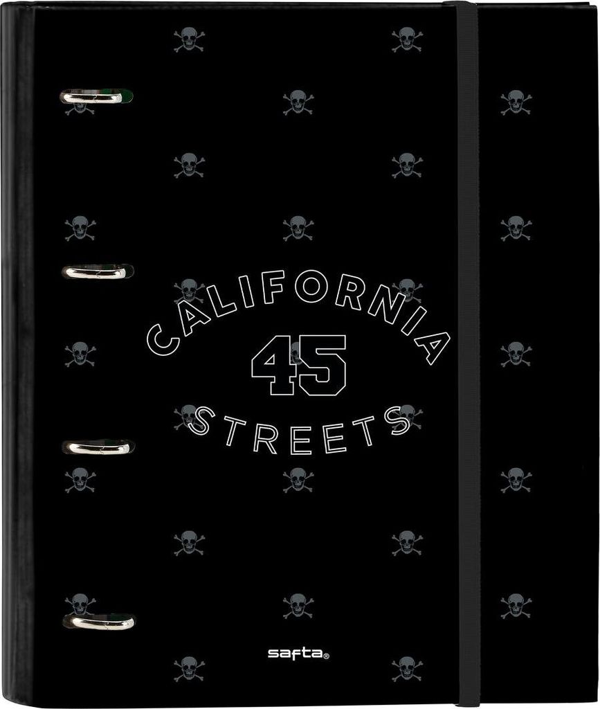 Ringbuch Safta California Schwarz 27 x 32 x 3.5 cm