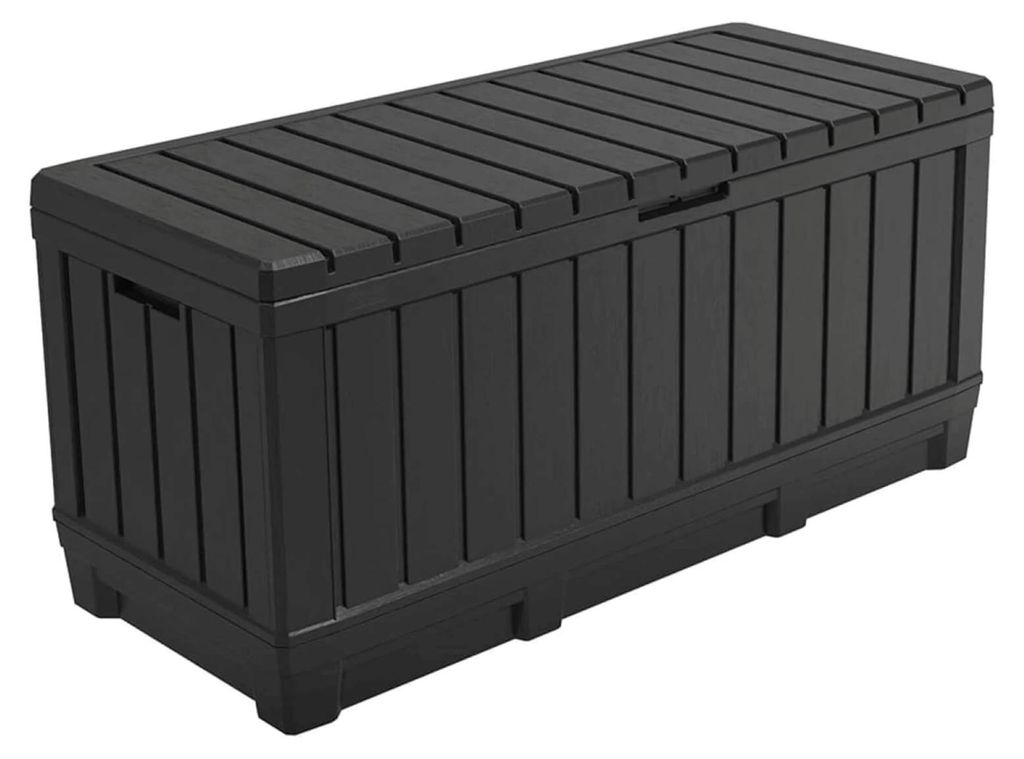 Gartenbox 350L Auflagenbox mit Sitzfunktion, graphit, Produktbild 
