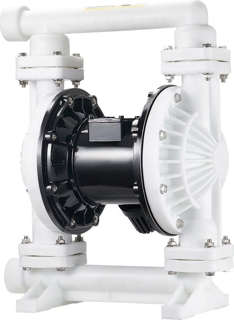 Air Operated Double Diaphragm Pump, 94.64 LPM Max, Standard Inlet & Outlet Air Pneumatic Waste Oil Transfer Pump, Polypropylene Body, Dual Diaphrag...