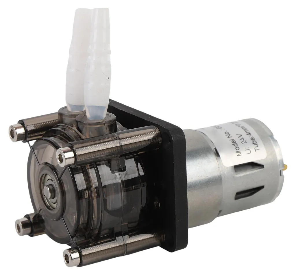 Pompe de dosage péristaltique industrielle 300ml/min moteur 24V DC