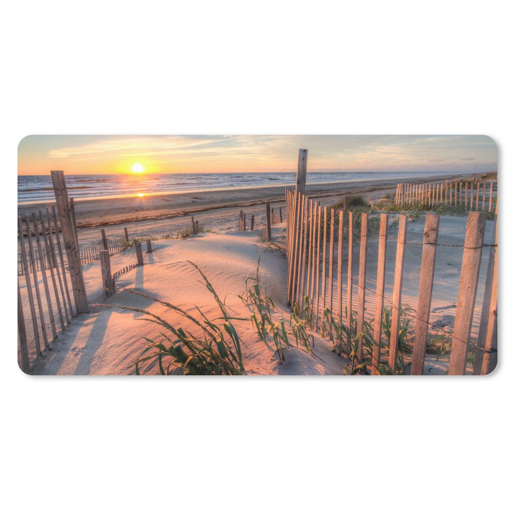 MuchoWow Mauspad Mousepad Strand - Meer - Düne - Sonnenuntergang - Landschaft 60x30 cm - Mousepads - Maus Mat - Pad - Mausunterlage - Nachhaltig