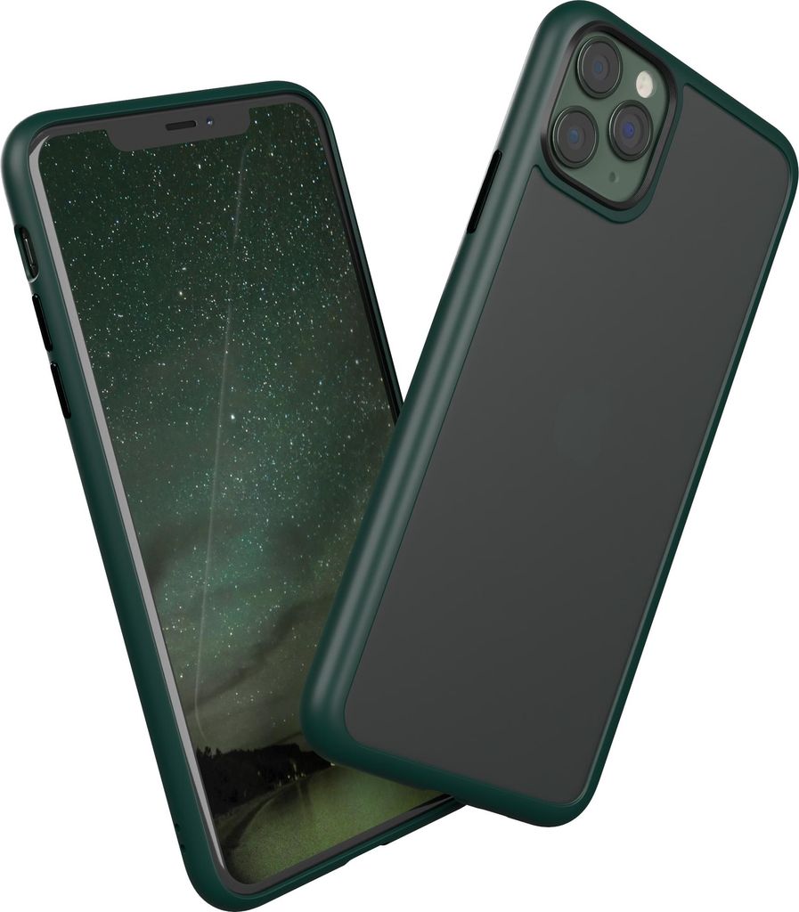 EAZY CASE - Outdoor Case kompatibel mit Apple iPhone 11 Pro Max, stoßfest, kratzfest, mit Kameraschutz, Silikonhülle in Dunkelgrün