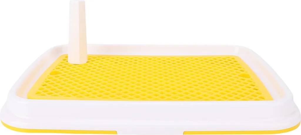 Porte-pipi pour petits chiens et chiots - Pot de propreté lavable jaune