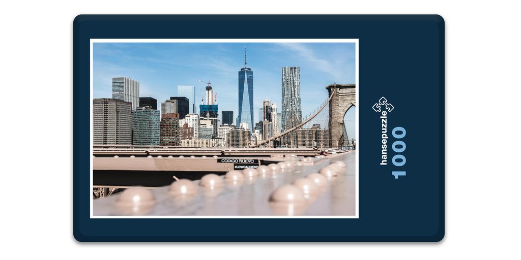 hansepuzzle 12464 - New York Puzzle, 1000 Teile, Gebäude, 60,0 x 46,0cm mit hochwertiger Aufbewahrung, Kartonbox und wiederverschließbarem Beutel